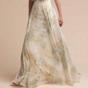 Anthropologie Jenny Yoo Collection | Pastel Maxi Floral Skirt Size 6